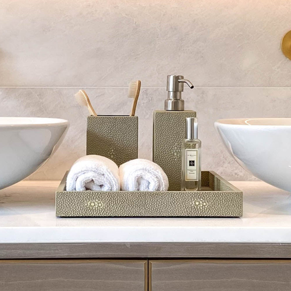 صينية متوسطة فاخرة "تشيلسي" – جلد ساجرين طبيعي