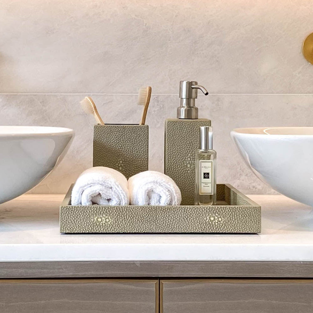 صينية متوسطة فاخرة "تشيلسي" – جلد ساجرين طبيعي