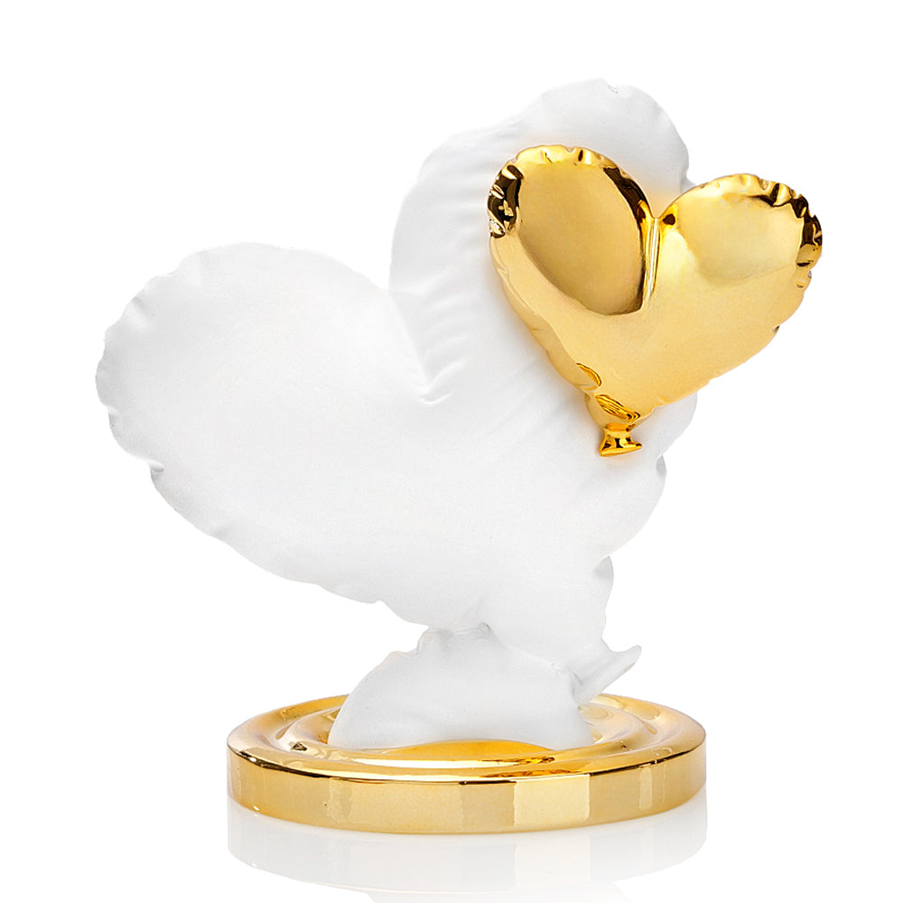 Sculpture Fly into my heart Gold - Large