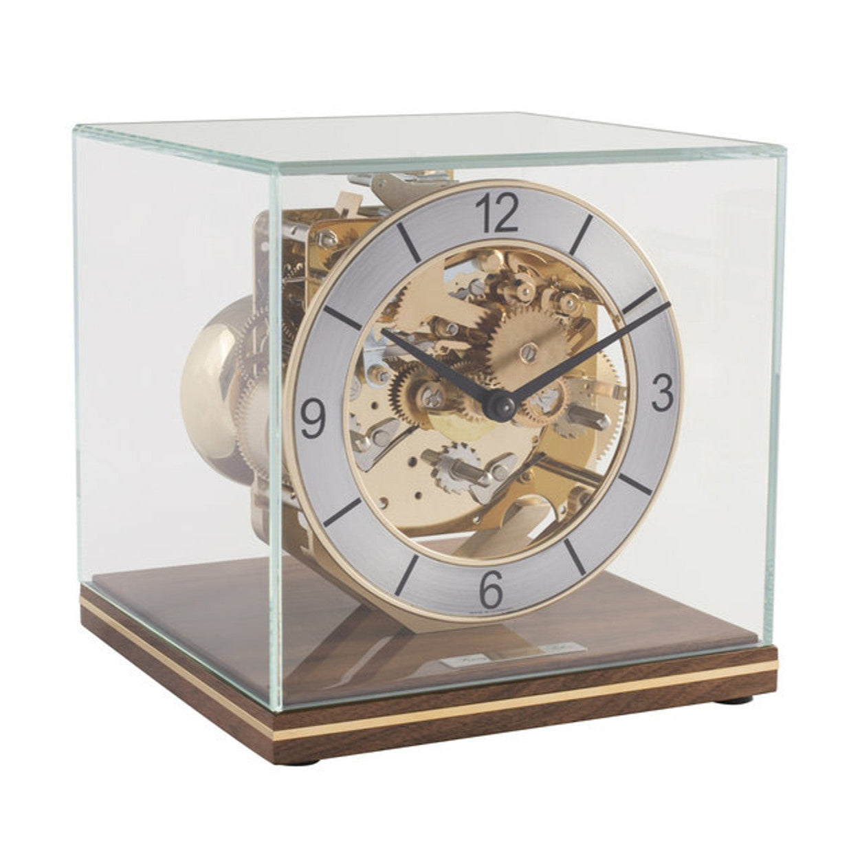 Hermle Table Clock – Walnut Finish