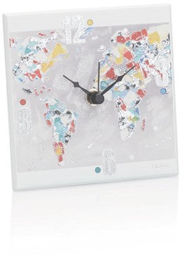 Clock Miro-silver Globe with silver foil