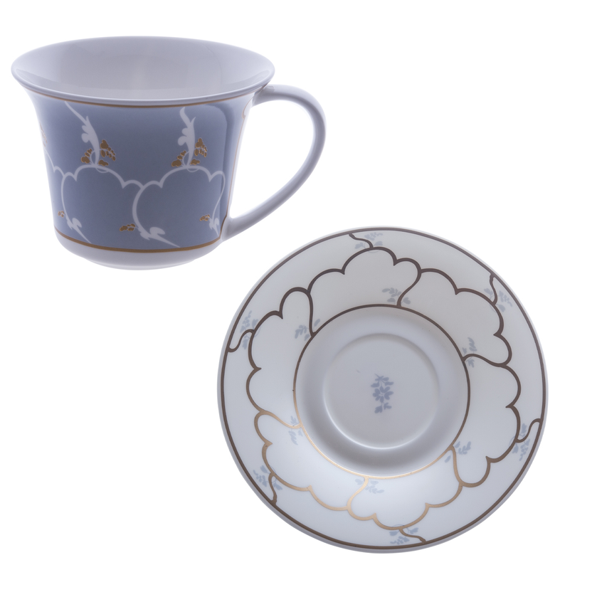 Feston e Cadena Azzurro - Set of 6 Tea/Cappuccino Cups with Matching Saucers
