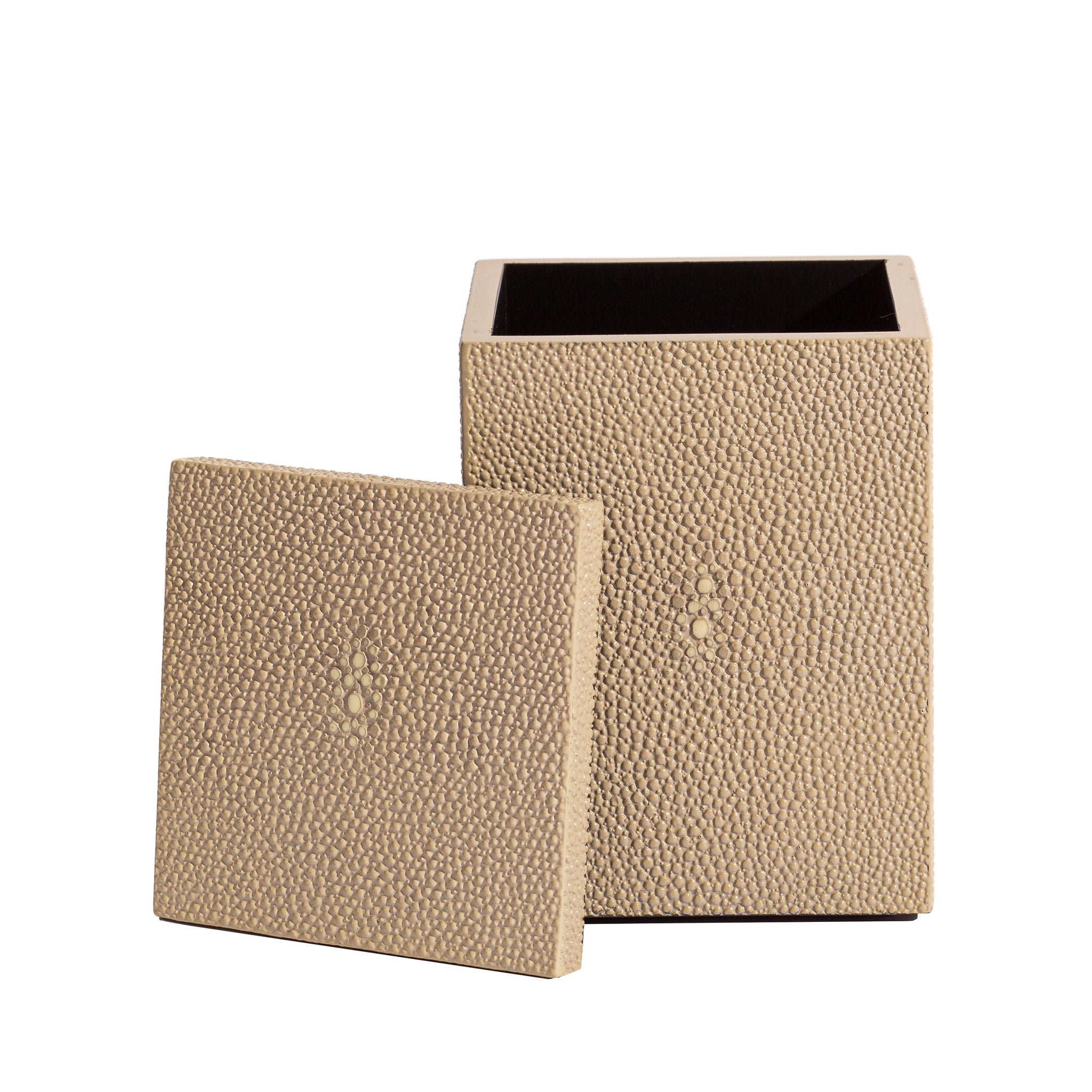 Chelsea Luxury Cotton Wool Box – Natural Shagreen