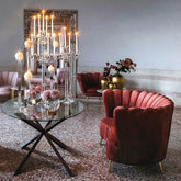 شمعدان ابيكا بورتاك فيترو من الزجاج النقي بـ 9 حاملات للشموع - كبير