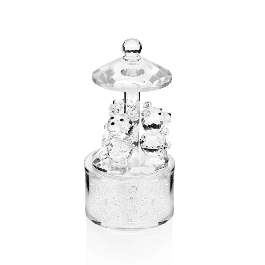 Crystal candlestick Teddy bear carousel