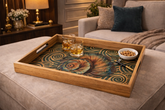 WOODEN TRAY with printed design - OCEAN by Manopoulos - Main View
