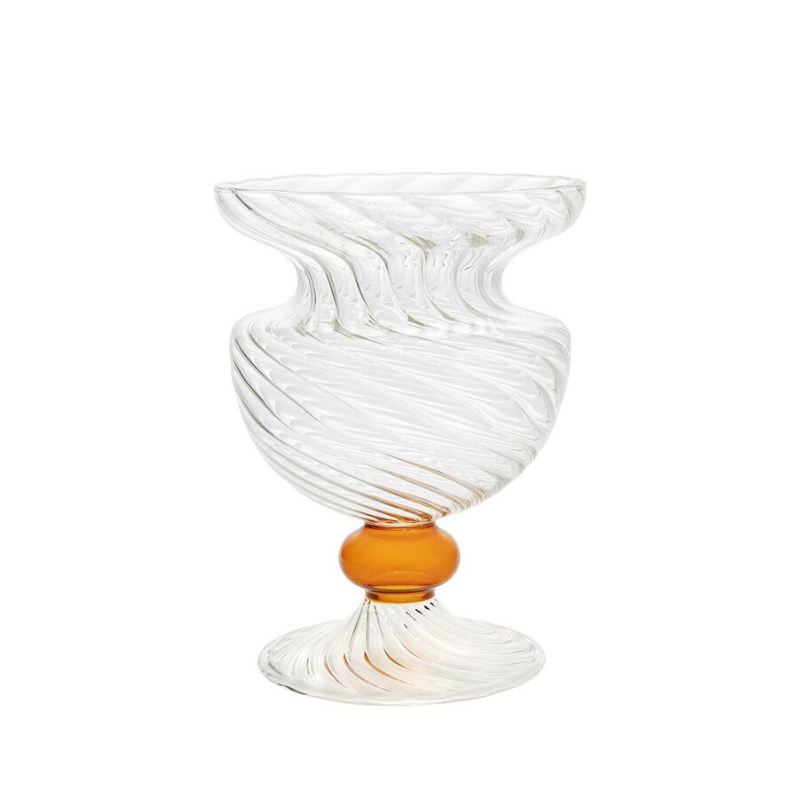 Clo Wave Vase Clear/Amber – Elegant Borosilicate Glass Piece