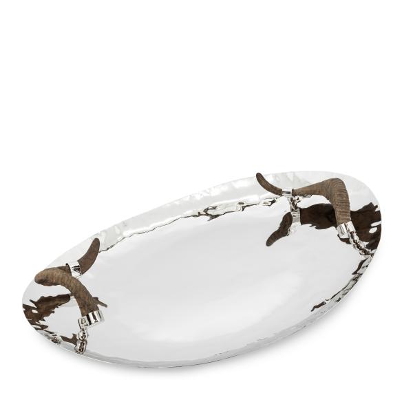 Decor Tray – Luxury Aspen Round 60x43 Silver