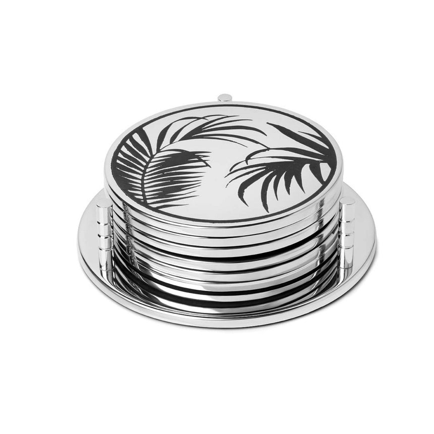 مجموعة قواعد أكواب – سُتَّارات أكواب كينزيا 5 (6 قطع) فضية