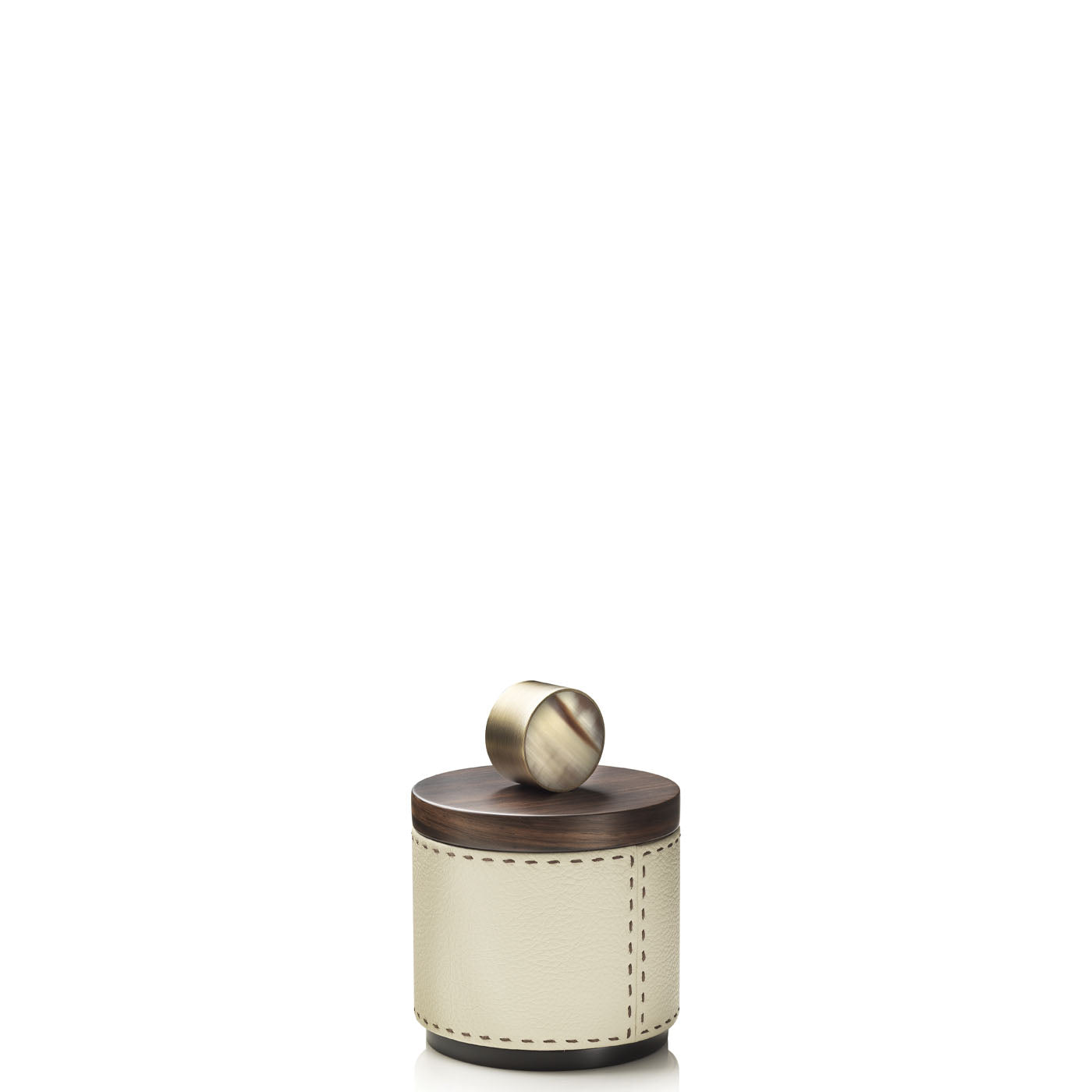 AGNETA Box - Ice-cream colour with handmade dark brown stitching - LAZADO