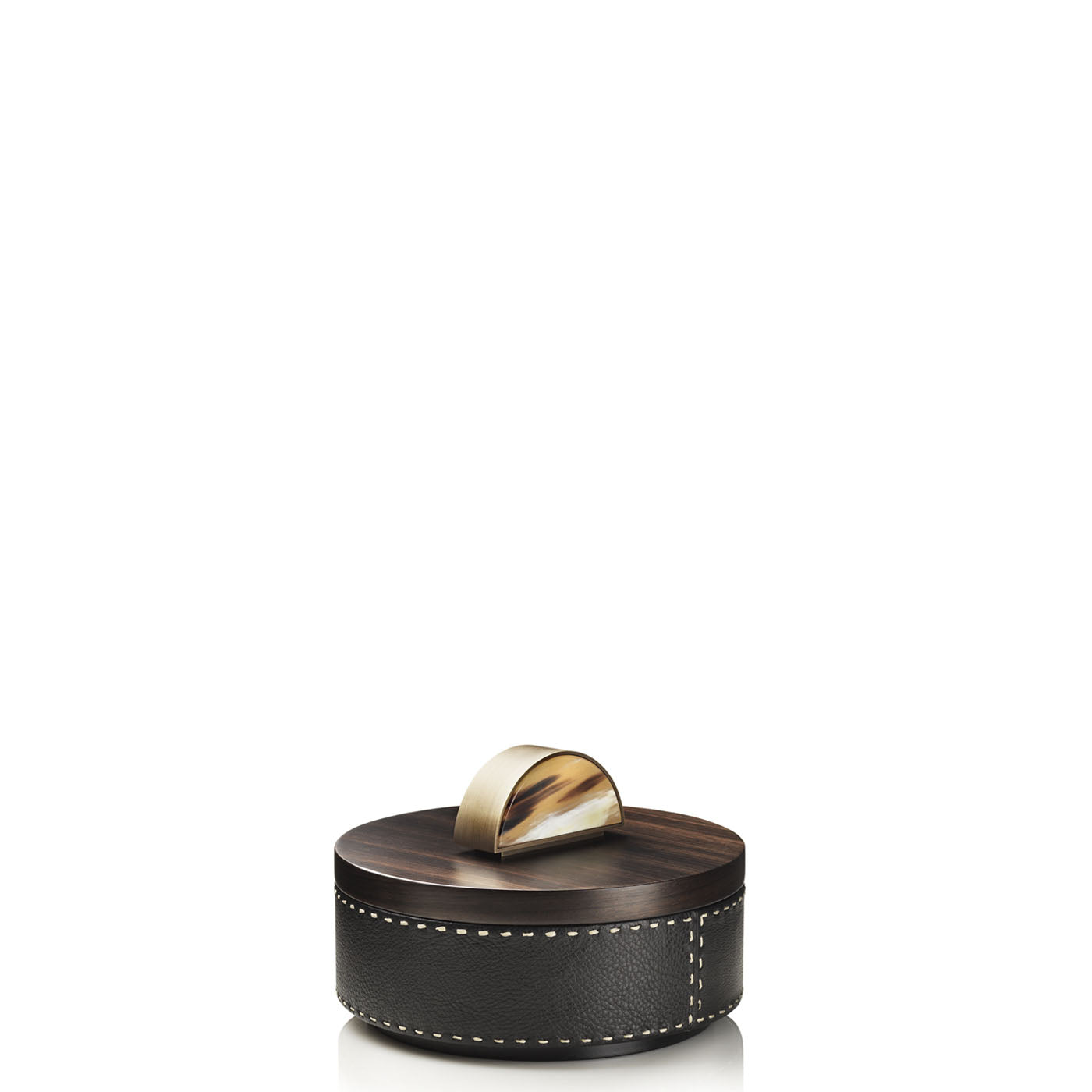 AGNETA Box  - Onyx colour with handmade ivory stitching - LAZADO