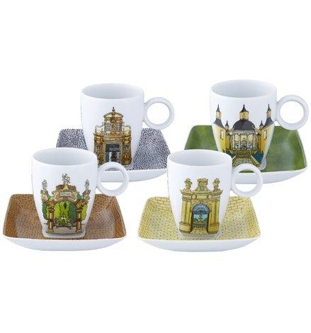Alma de Coimbra - Set 4 Coffee Cups & Saucers - LAZADO