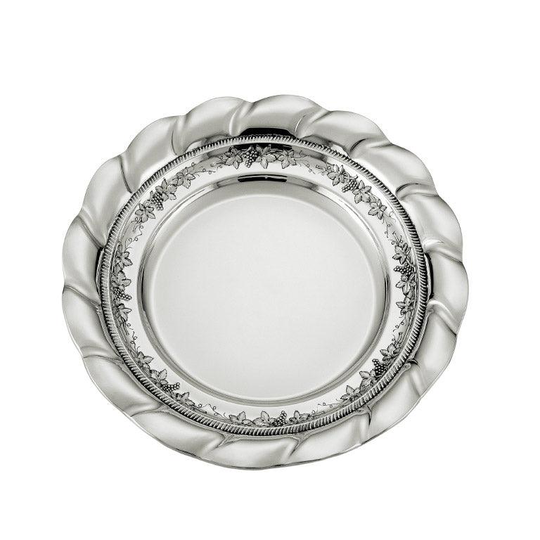 Argenti d'arte, round plate w/grapes embossing - LAZADO