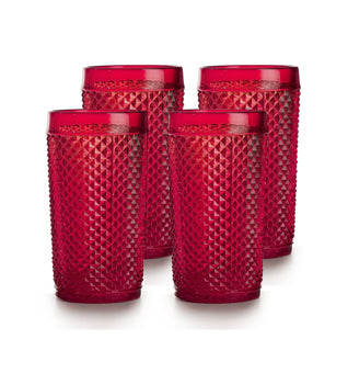 Bicos Vermelho - Set With 4 Highballs Red - LAZADO