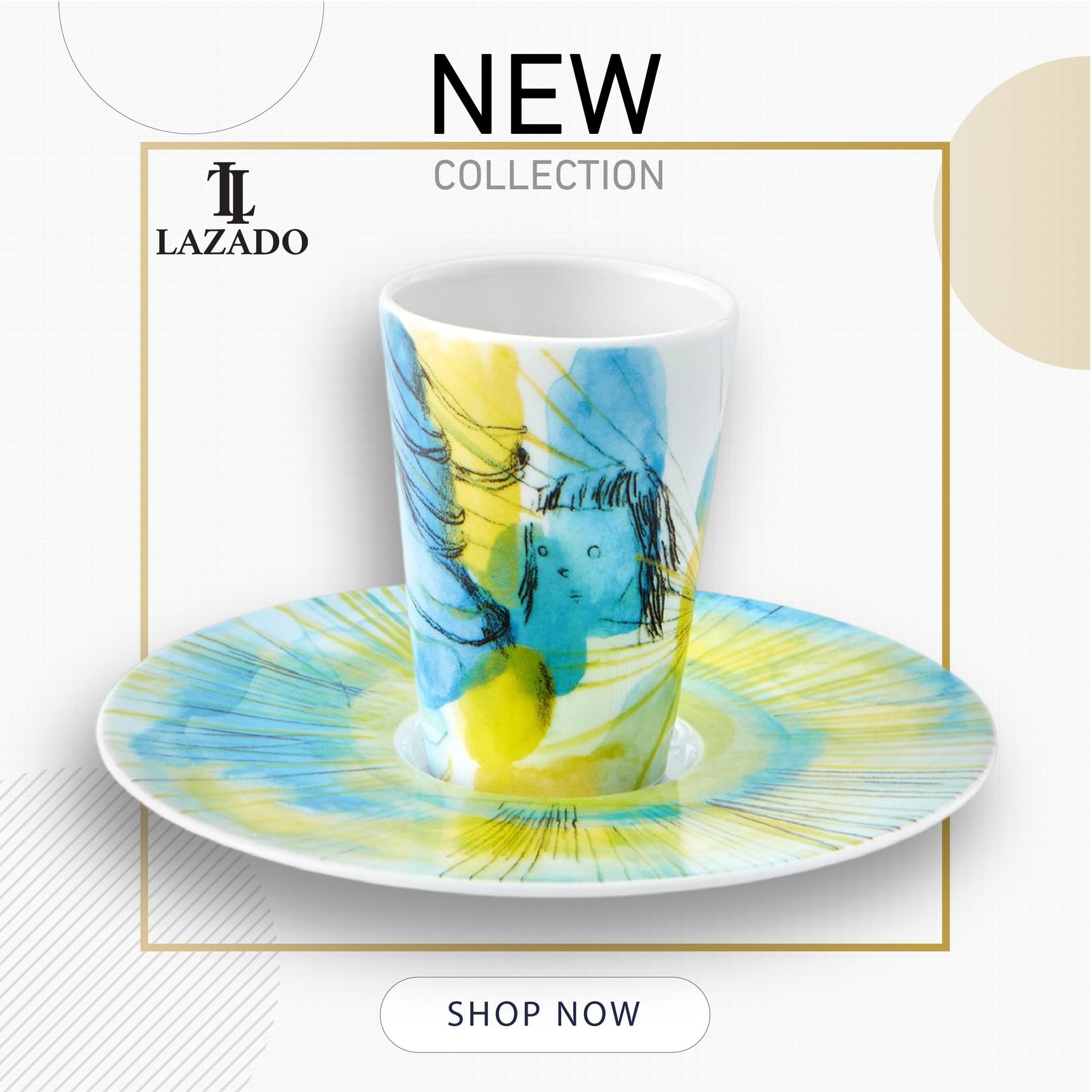 Bode Inspiratorio - Coffee Cup with Saucer XVI - LAZADO