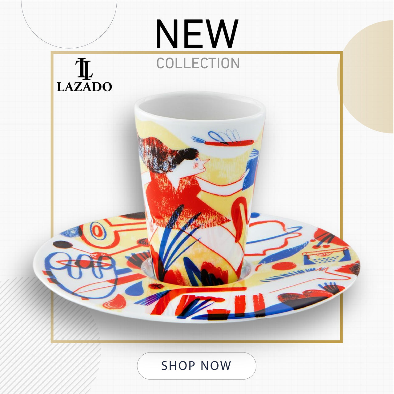 Bode Inspiratorio - Coffee Cup with Saucer XXXII - LAZADO