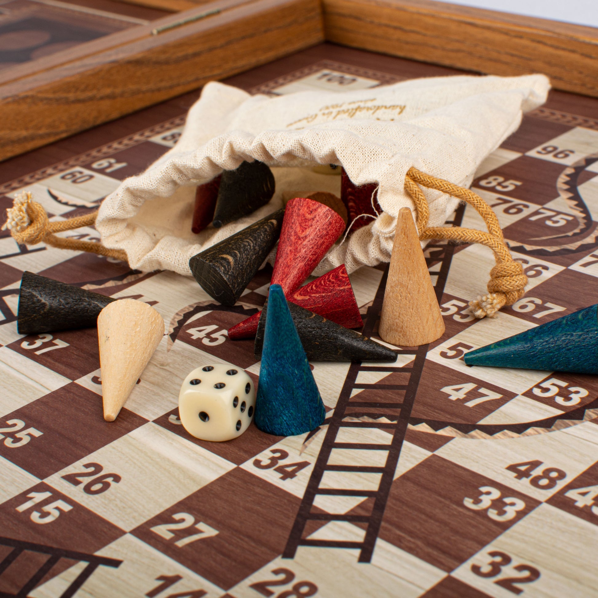 Classic Style 4-in-1 Combo Game Set: Chess, Backgammon, Ludo & Snakes