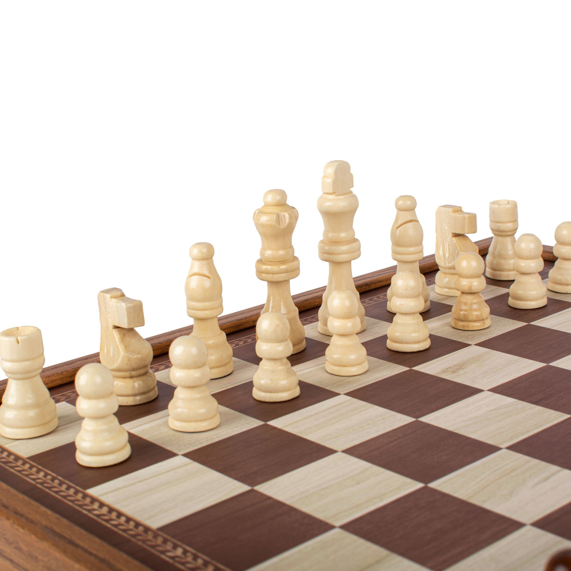 Classic Style 4-in-1 Combo Game Set: Chess, Backgammon, Ludo & Snakes