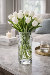 مزهرية كريستالية محفورة بلو بيرد