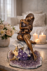 Lap - Human sculpture with precious stones by Ebano - Main View