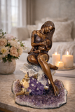Lap - Human sculpture with precious stones by Ebano - Main View