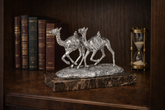 Silver Camel Race Sculpture by Anglada Esculturas - Main View