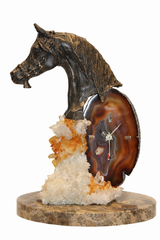 Horse Head - Horse sculptures and clock with precious stones by Ebano - Alternate Angle