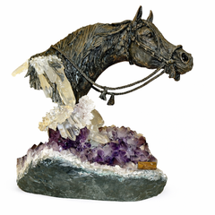 Arabic horse - Horse sculptures with precious stones by Ebano - Alternate Angle