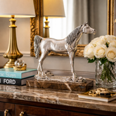Large Silver Arabian Horse by Anglada Esculturas - Main View