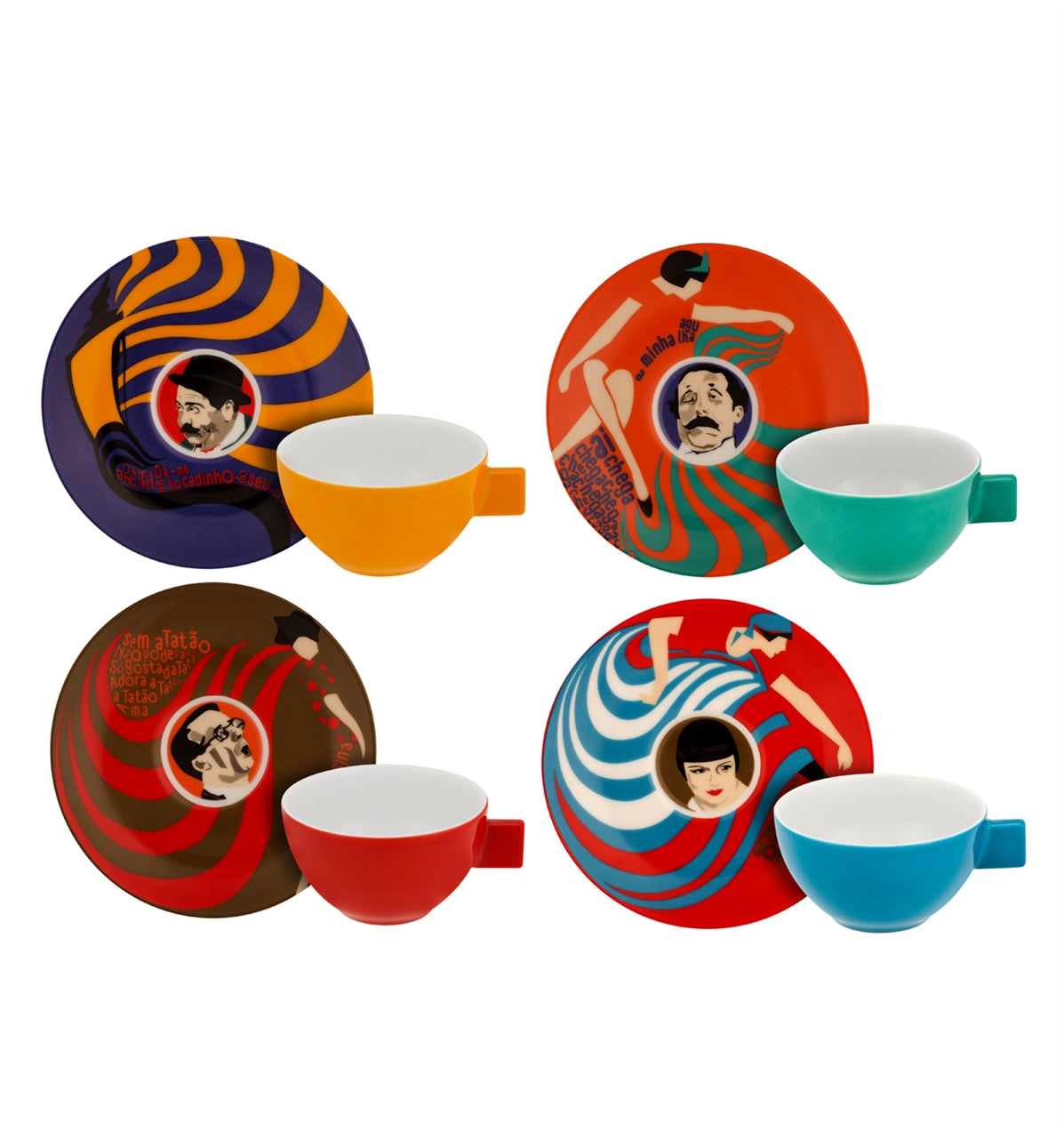 Cinema Português - Set 4 Coffe Cups & Saucers - LAZADO
