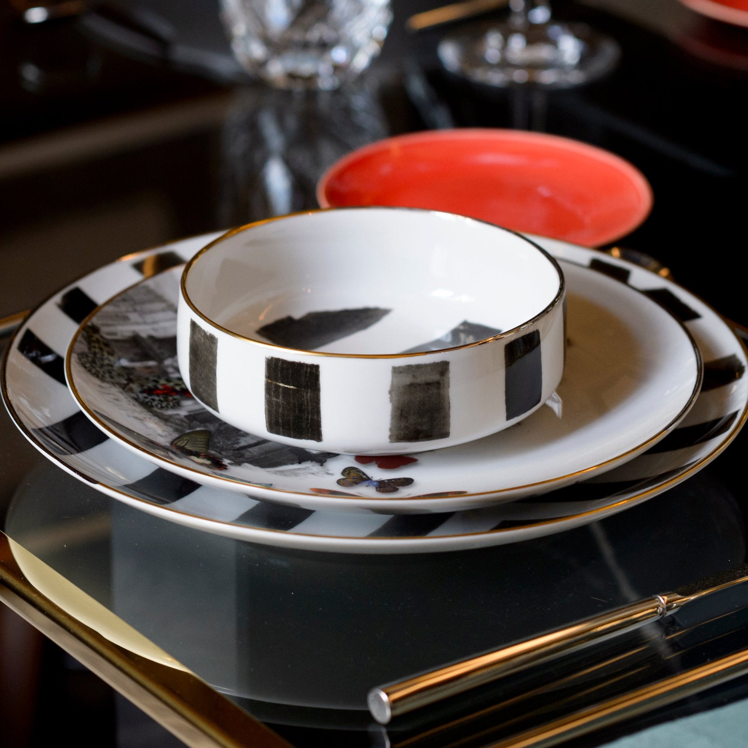 50-piece porcelain dinner set- SOL Y SOMBRA 2 collection