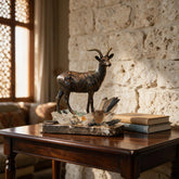 Gazelle Sculpture — Bronze on Rock Crystal