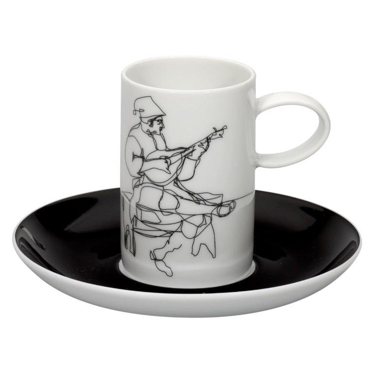 Fado - Set 4 Coffee Cups & Saucers - LAZADO