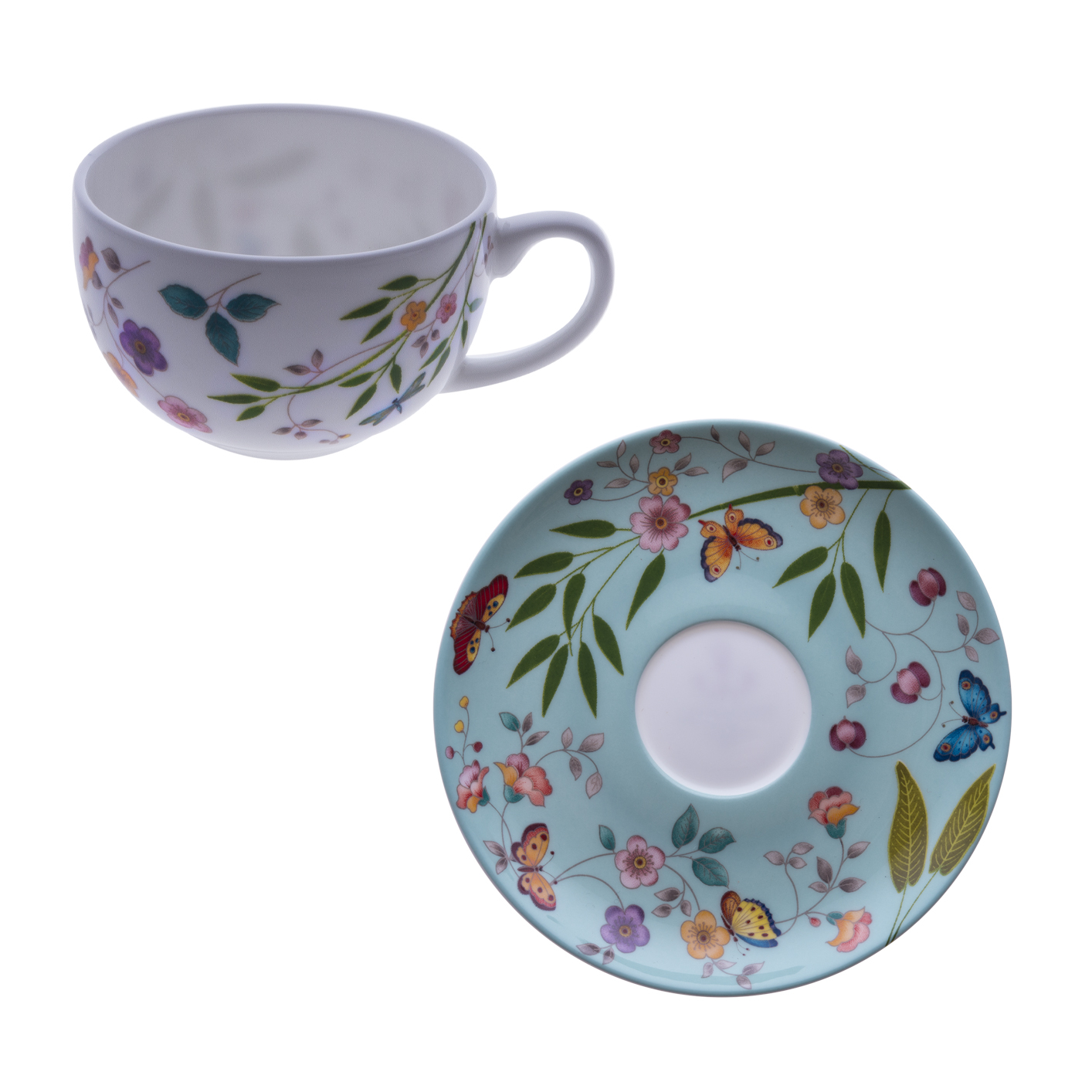 Incanto di Primavera - Set of 6 Espresso Cups with Saucers