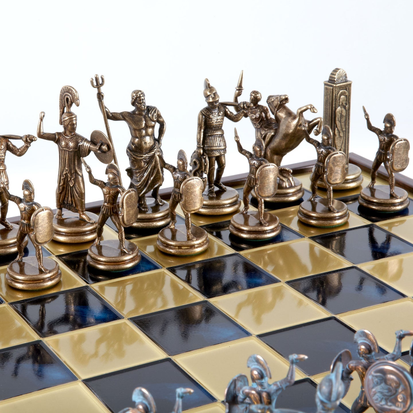 Blue/Brown GREEK MYTHOLOGY CHESS SET (Extra Large)- LAZADO