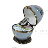 Gray musical egg with gray shoes by Fanex France - Main View