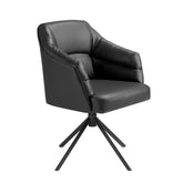 Black leatherette swivel chair