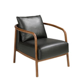 Black leather armchair