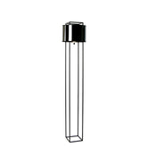 Floor lamp in black and glossy gold PVC and black steel