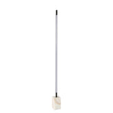 Black steel floor lamp with porcelain marble base