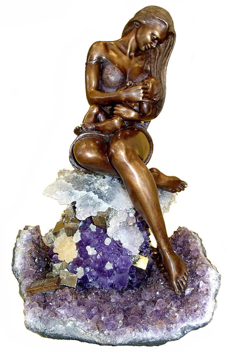 Lap - Human sculpture with precious stones by Ebano - Alternate Angle