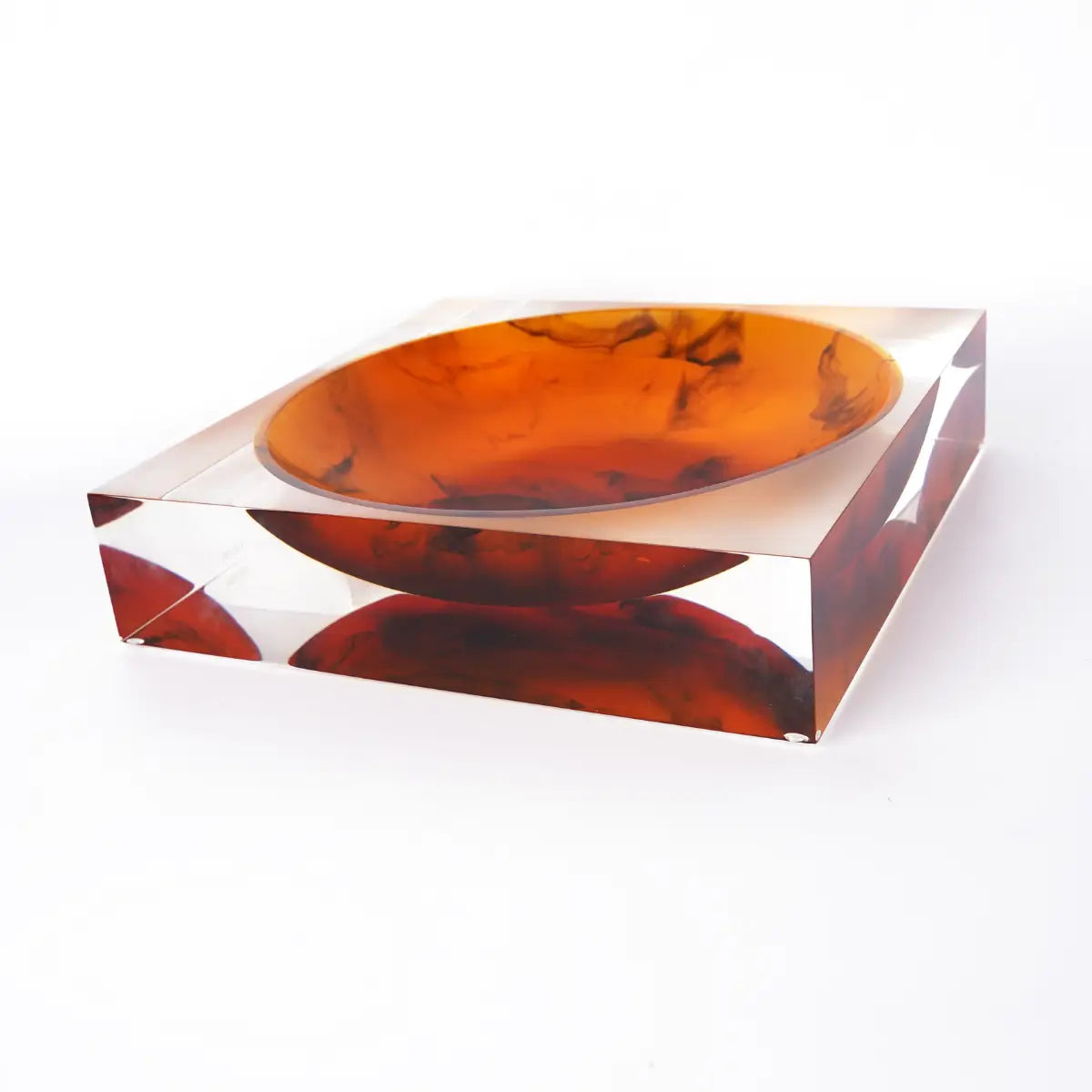 وعاء أكريليك مركزي – لون عنبري