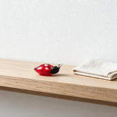 Ladybird Figurine — Hand-Worked Coloured Crystal · 5 cm