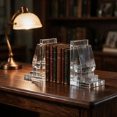 Crystal Bookends — Pair · 25×11.5×20.5 cm