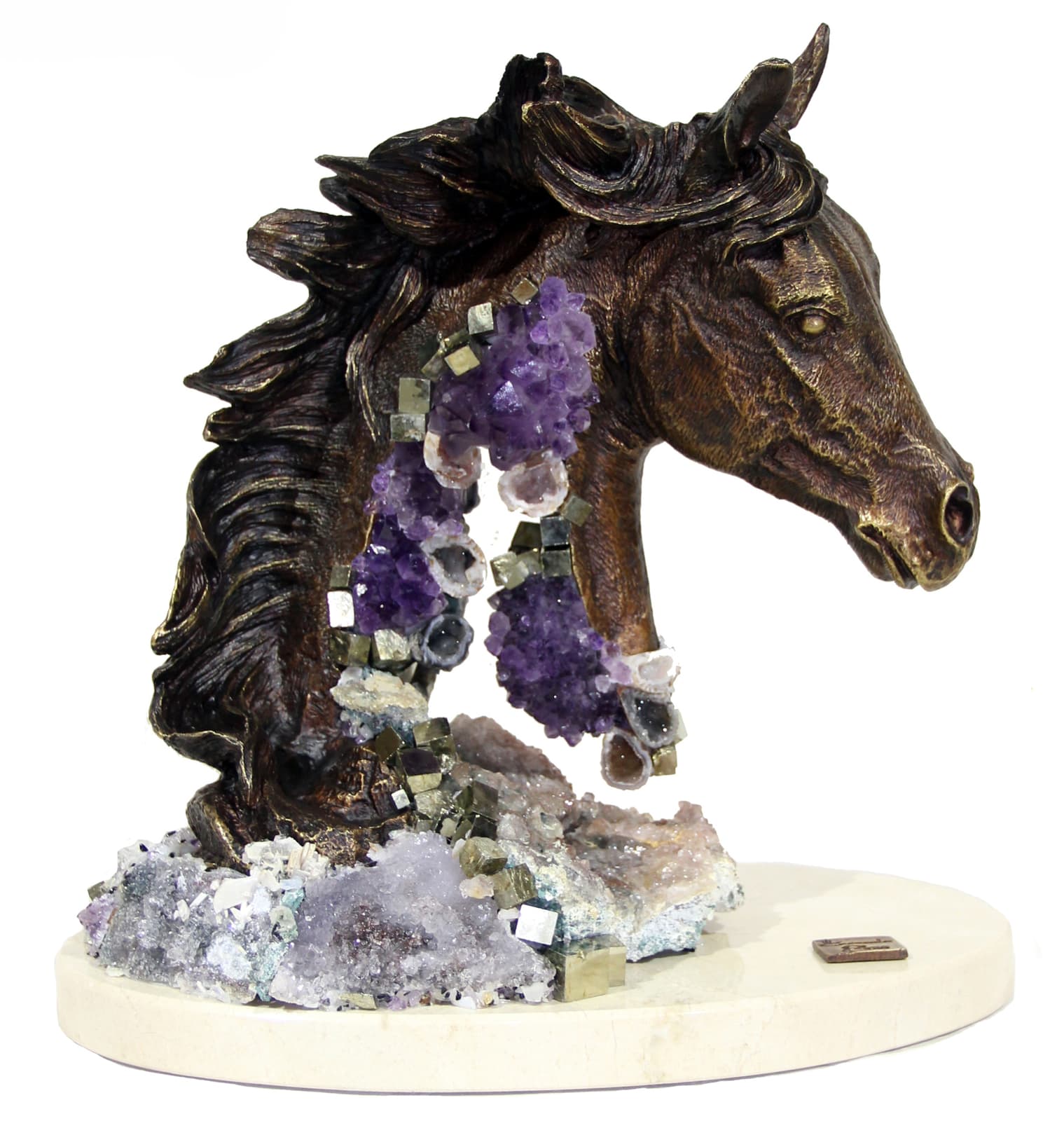Pegasus - Horse sculptures with precious stones by Ebano - Alternate Angle