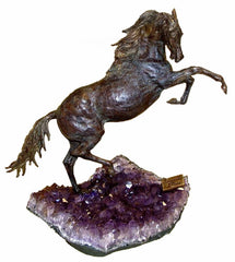 Rampant horse - Horse sculptures with precious stones by Ebano - Alternate Angle