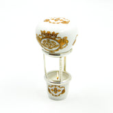 SMALL hot air balloon "FABERGE DREAM" WHITE AND GOLD COLOUR by Royal Family - Main View