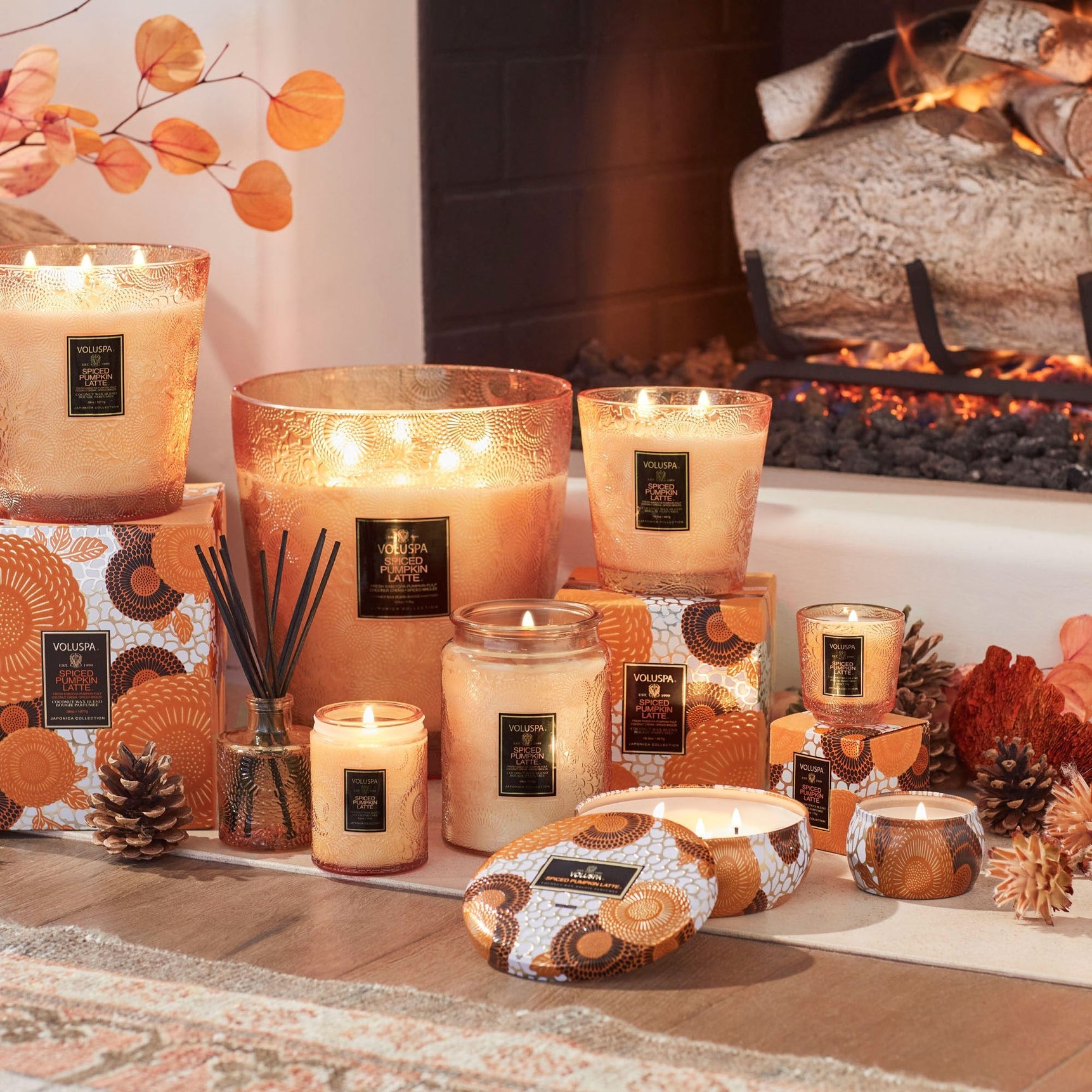 SPICED PUMPKIN LATTE - 3WICK HEARTH CANDLE 3.5KG - LAZADO