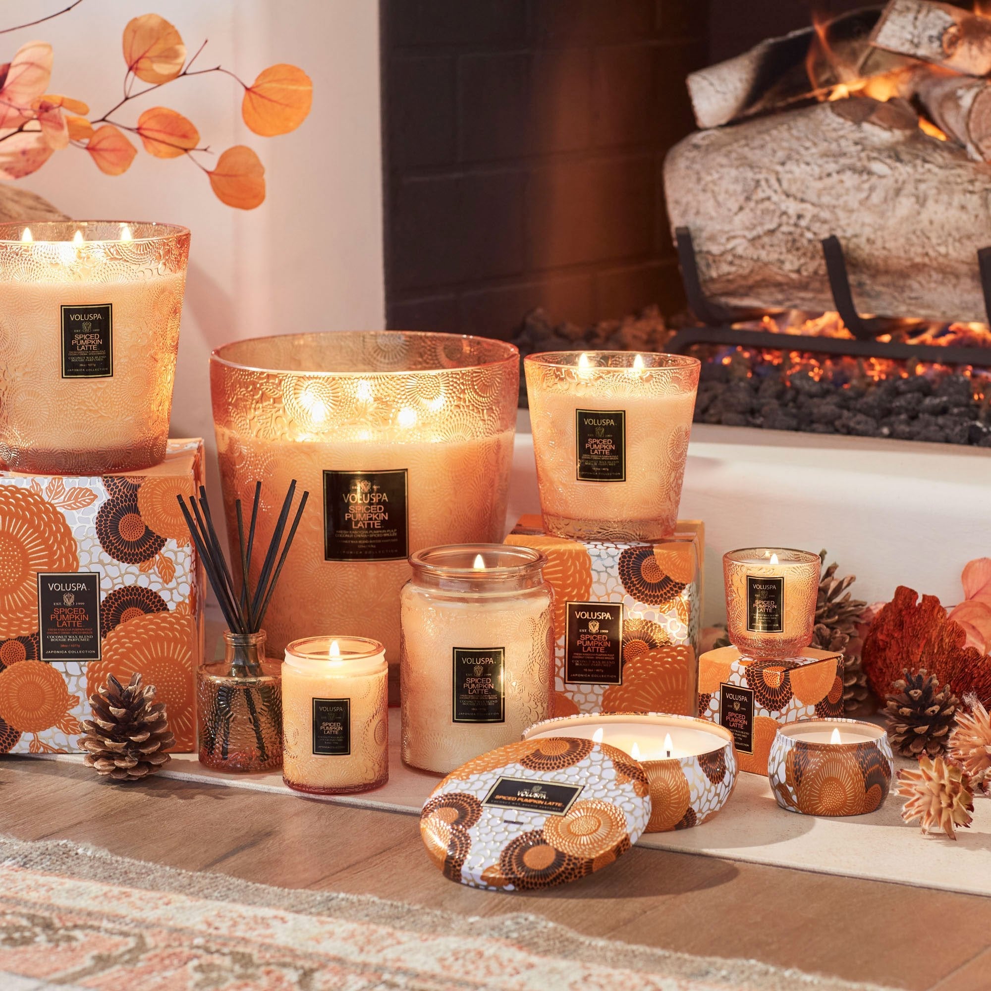 SPICED PUMPKIN LATTE - 3WICK HEARTH CANDLE 3.5KG - LAZADO