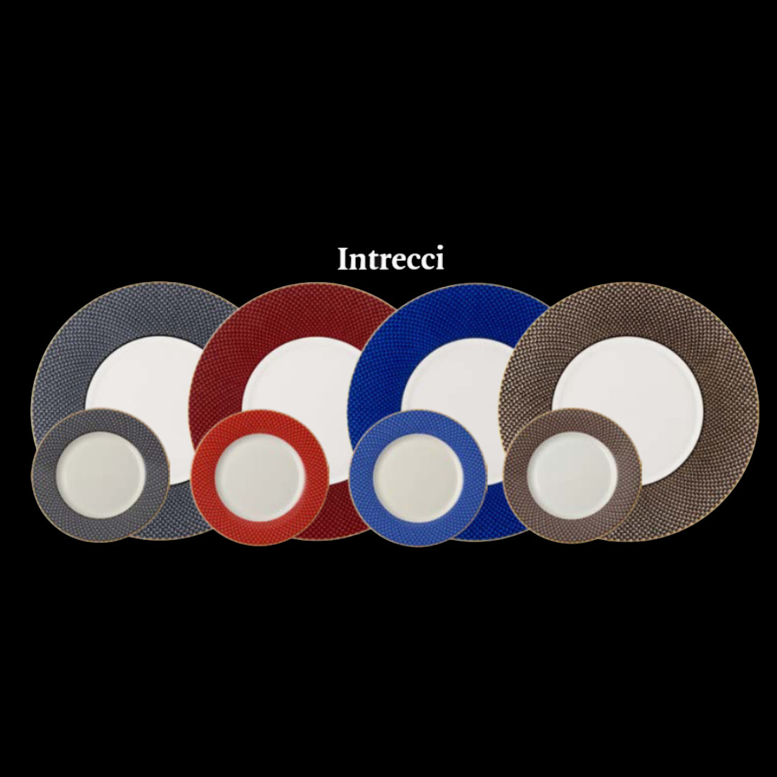 طقم أطباق Intrecci – طبق تقديم وطبق خبز (عدد 2)